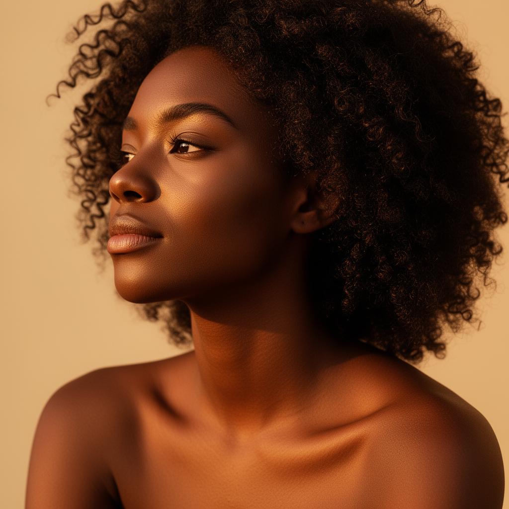 Black woman with natural coily hair